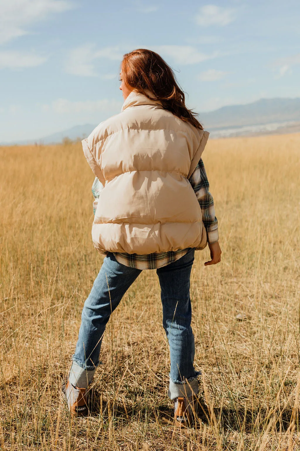 Alexa Puffer Vest-Cream