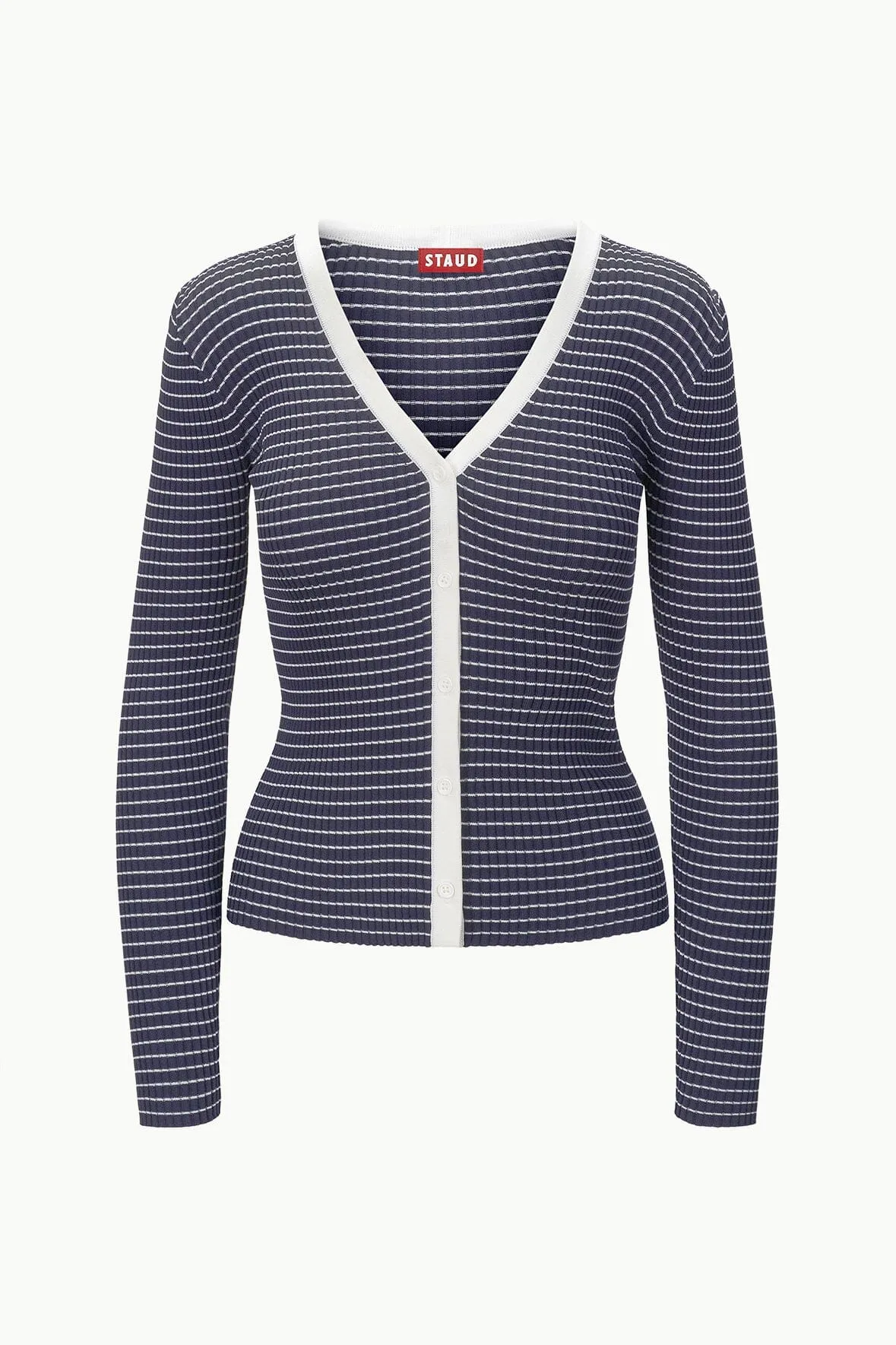 CARGO SWEATER | NAVY MICRO STRIPE