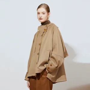 Elegant Hooded Trench Coat