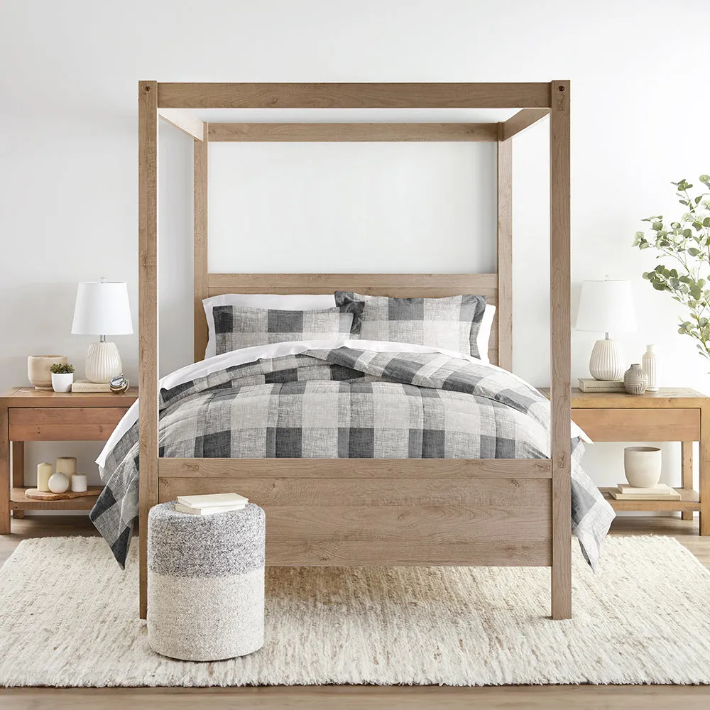 Gingham Down-Alternative Comforter Set