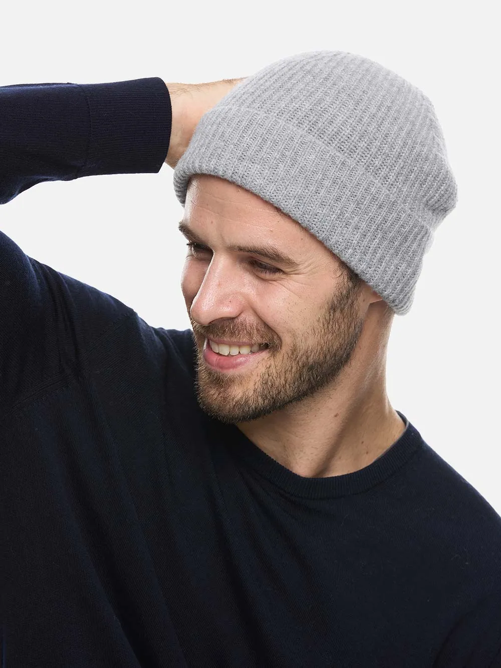 Gray Cashmere Beanie