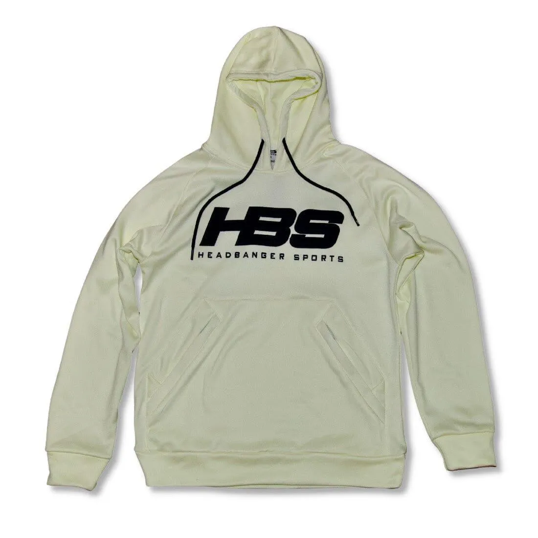 Headbanger Sports Performance Fleece Line Hoodie w/ Kangaroo Pocket: Cream