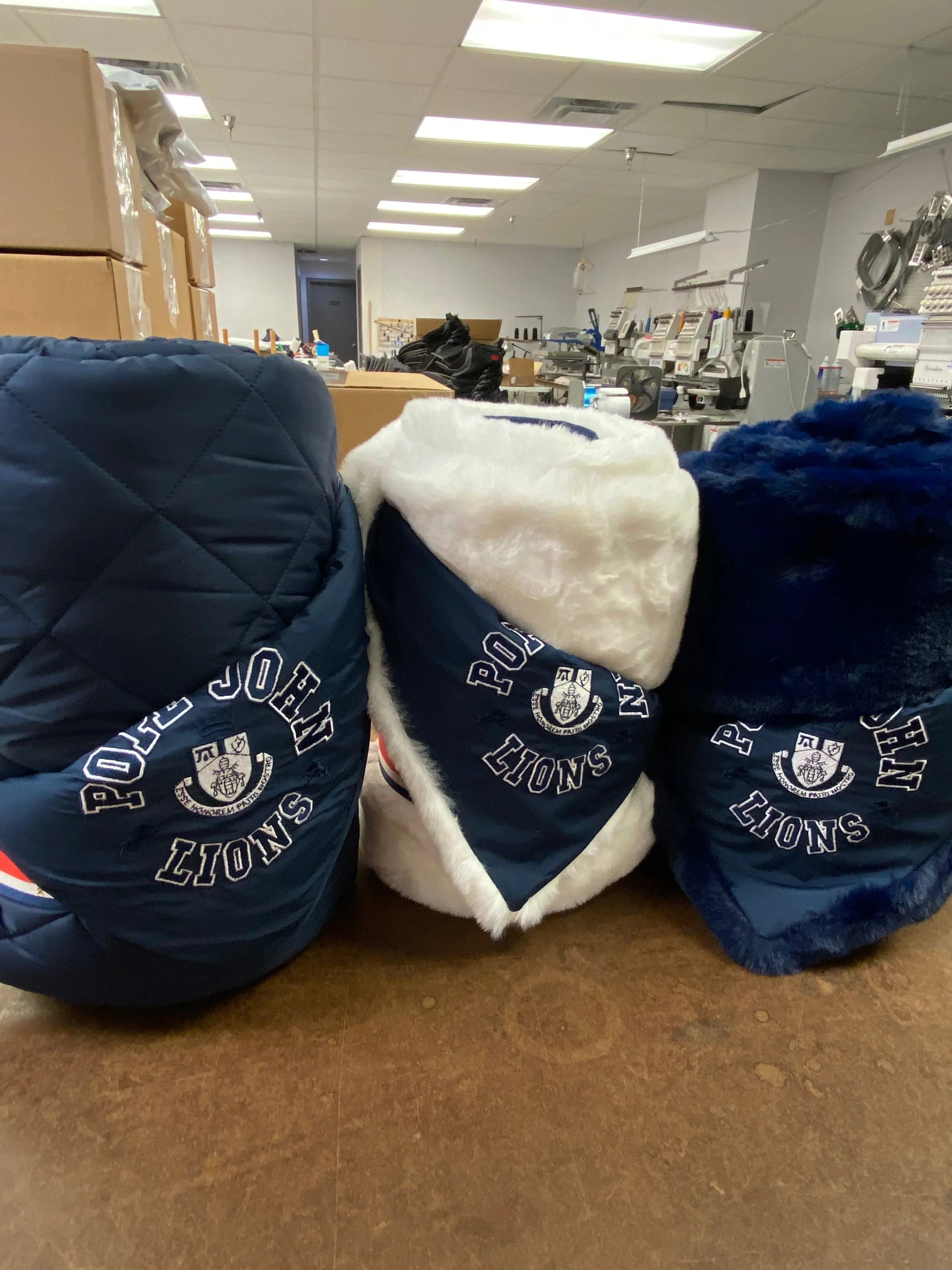 NEW BLANKET- Pretty Rugged- Puffer Blanket- Navy