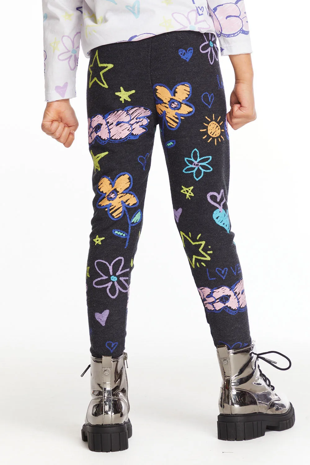 Peace & Love Girls Cozy Knit Classic Legging