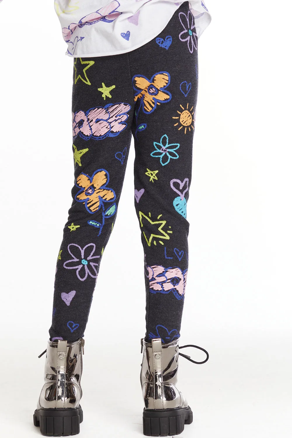 Peace & Love Girls Cozy Knit Classic Legging